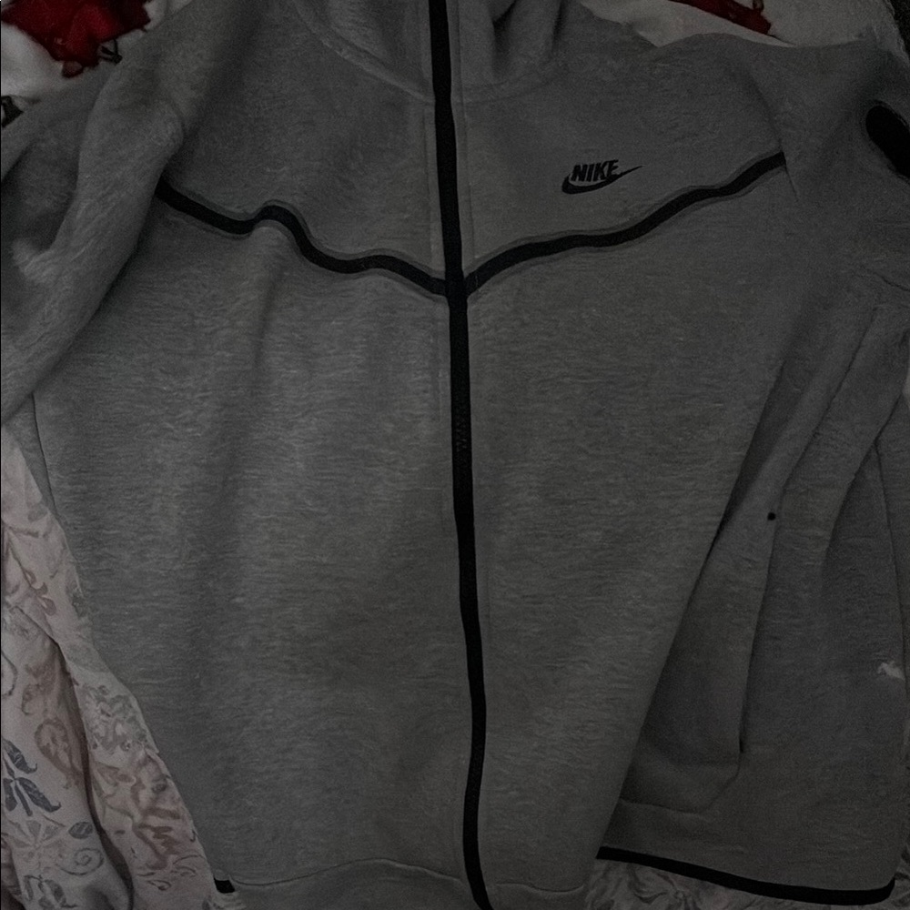 Nike Gray Hoodie with Black Accents